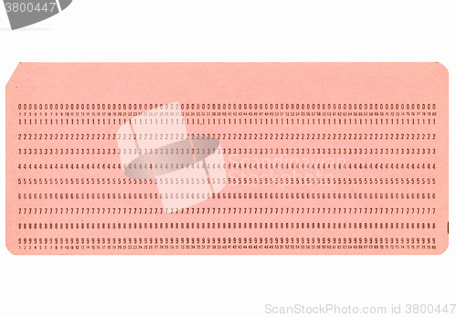 Image of  Punched card vintage