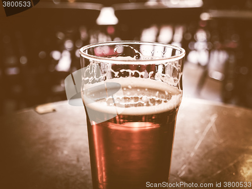 Image of Retro looking Pint of beer