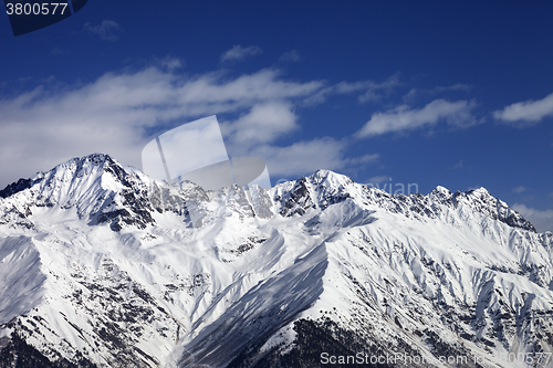 Image of Winter mountains at sunny day