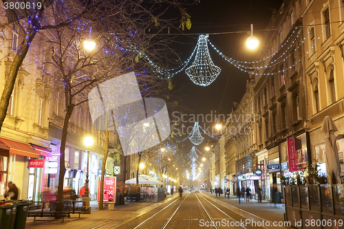 Image of Christmas decorations in Jurisiceva street