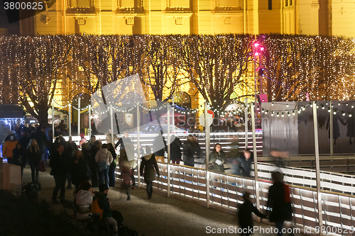 Image of People at skating rink in Zagreb