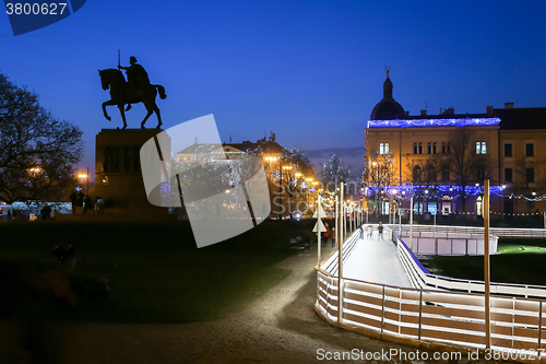 Image of King Tomislav Park in Zagreb at Advent