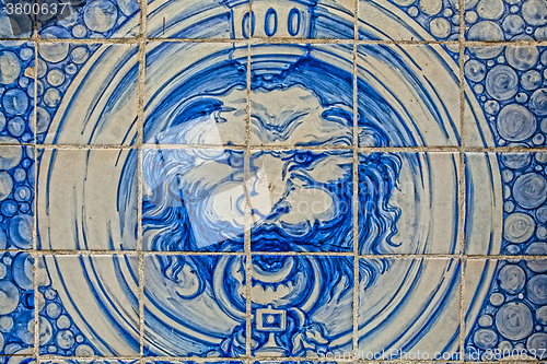 Image of Vintage tiles from Lisbon, Portugal.