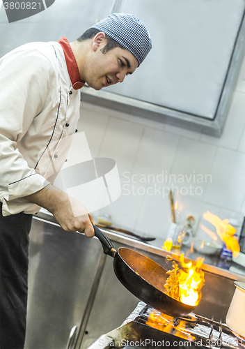 Image of Chef Cooking Pasta