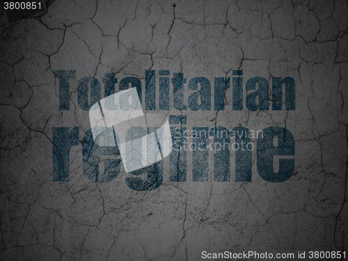 Image of Political concept: Totalitarian Regime on grunge wall background