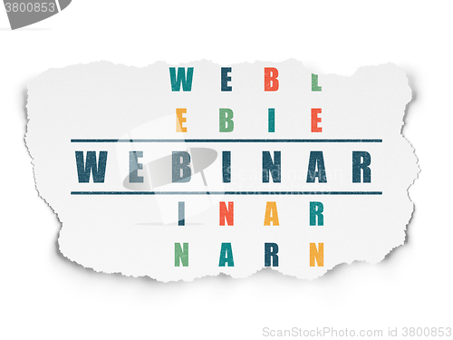 Image of Education concept: Webinar in Crossword Puzzle