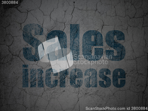 Image of Advertising concept: Sales Increase on grunge wall background