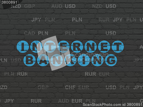 Image of Banking concept: Internet Banking on wall background