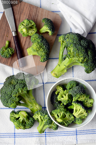 Image of Bunch of fresh green broccoli