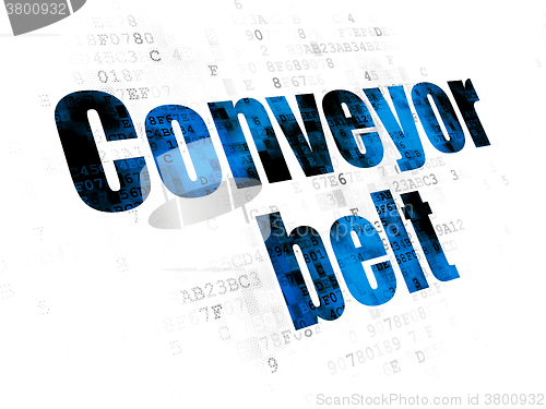 Image of Industry concept: Conveyor Belt on Digital background