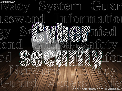 Image of Security concept: Cyber Security in grunge dark room