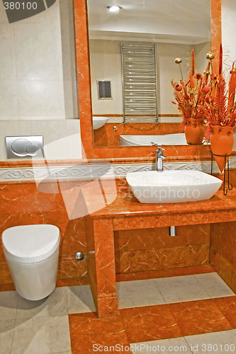 Image of Terracotta bathroom