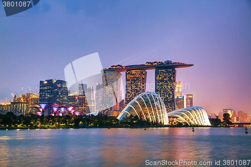 Image of Overview of Singapore with Marina Bay Sands