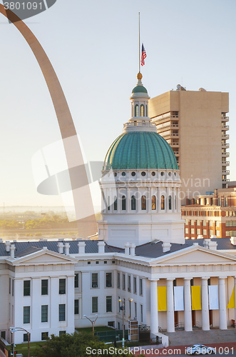 Image of Downtown St Louis, MO with the Old Courthouse