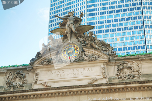 Image of Grand Central Terminal old entrance close up