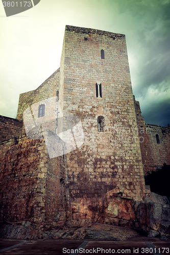 Image of Medieval castle in the town of Peniscola, Spain