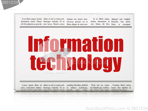 Image of Information concept: newspaper headline Information Technology