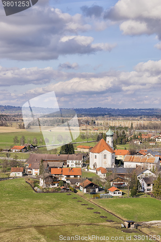 Image of View to church in Bavaria