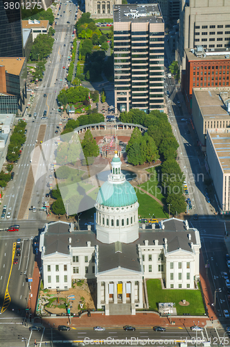 Image of Downtown St Louis, MO with the Old Courthouse