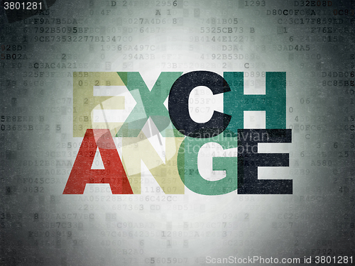 Image of Currency concept: Exchange on Digital Paper background