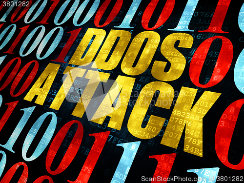 Image of Security concept: DDOS Attack on Digital background
