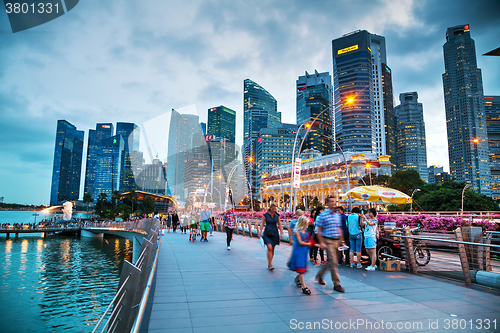 Image of Overview of Singapore with the Merlion