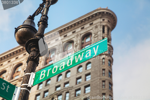 Image of Broadway sign in New York City, USA