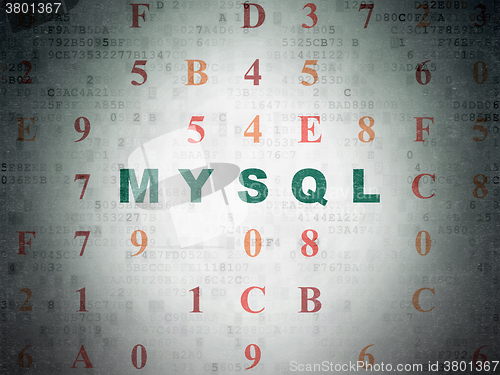 Image of Software concept: MySQL on Digital Paper background