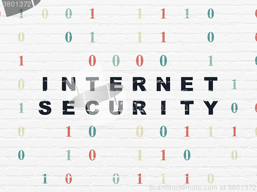 Image of Privacy concept: Internet Security on wall background