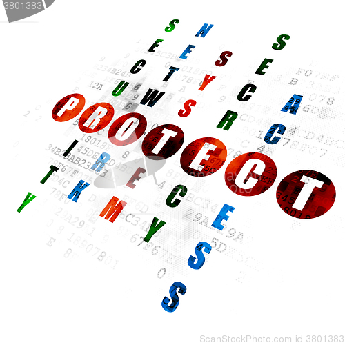 Image of Protection concept: Protect in Crossword Puzzle