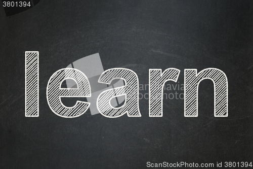 Image of Education concept: Learn on chalkboard background