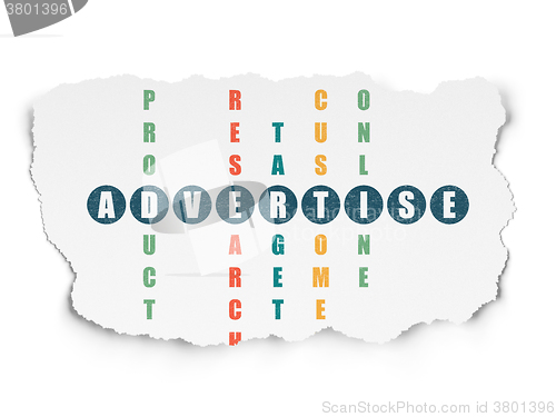Image of Advertising concept: Advertise in Crossword Puzzle
