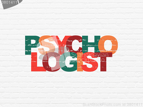 Image of Health concept: Psychologist on wall background