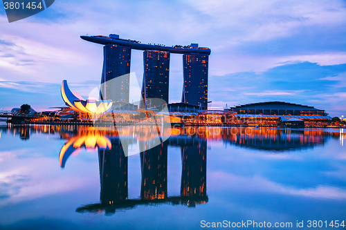 Image of Overview of the marina bay in Singapore