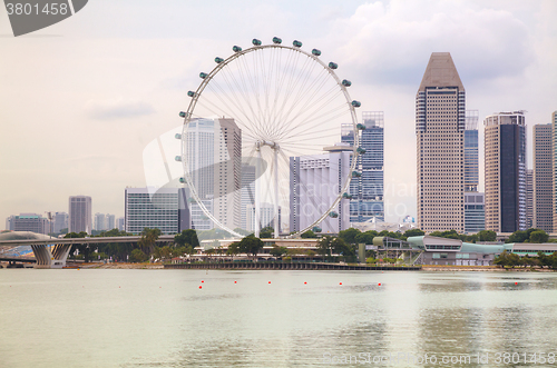 Image of Downtown Singapore as seen from the Marina Bay