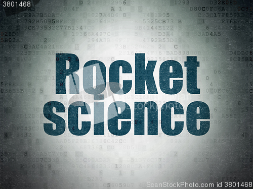 Image of Science concept: Rocket Science on Digital Paper background