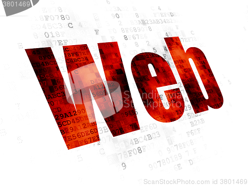 Image of Web design concept: Web on Digital background