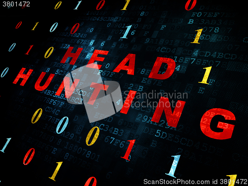 Image of Business concept: Head Hunting on Digital background