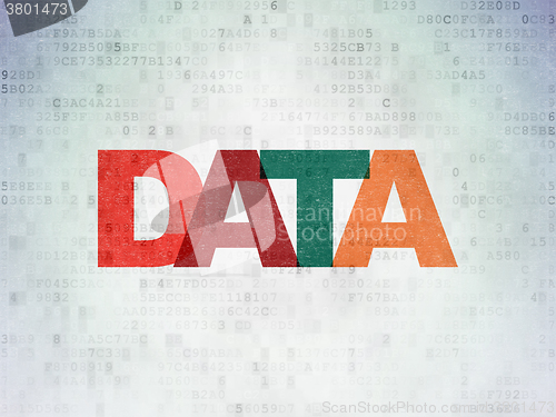 Image of Data concept: Data on Digital Paper background