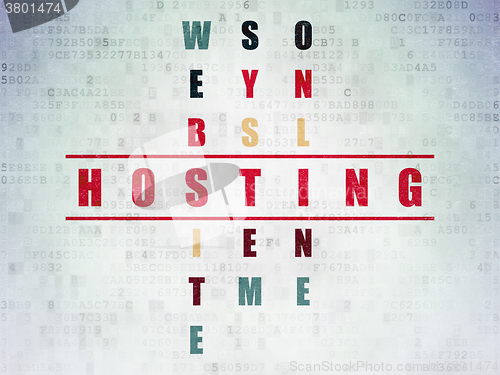 Image of Web design concept: Hosting in Crossword Puzzle