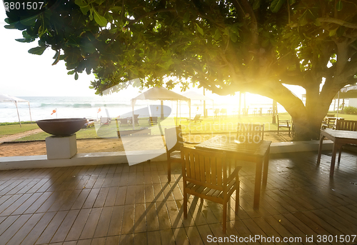 Image of Cafe and ocean