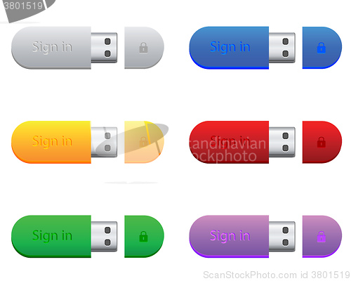 Image of flash drives in different colors