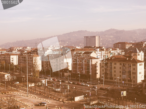 Image of Aerial view of Turin vintage
