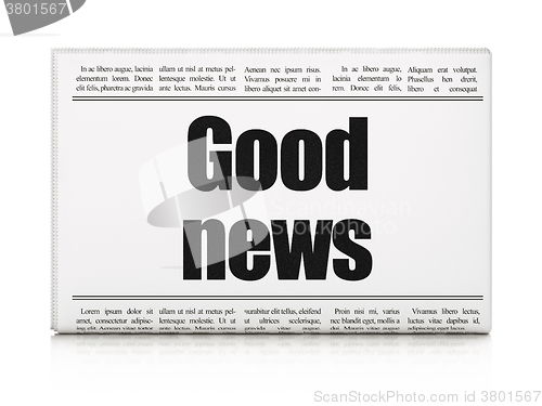 Image of News concept: newspaper headline Good News