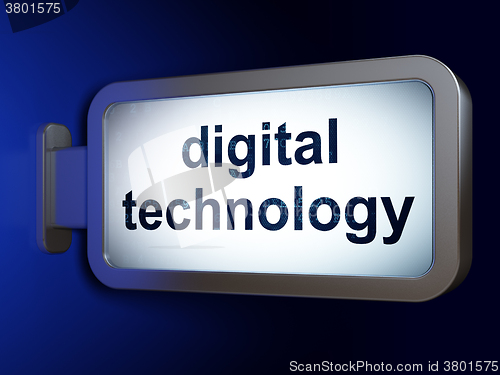 Image of Information concept: Digital Technology on billboard background
