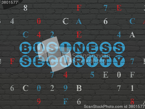Image of Protection concept: Business Security on wall background