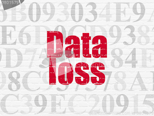 Image of Data concept: Data Loss on wall background