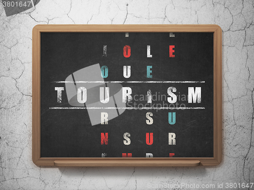Image of Vacation concept: Tourism in Crossword Puzzle