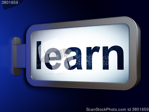 Image of Education concept: Learn on billboard background