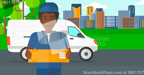 Image of Man delivering box.